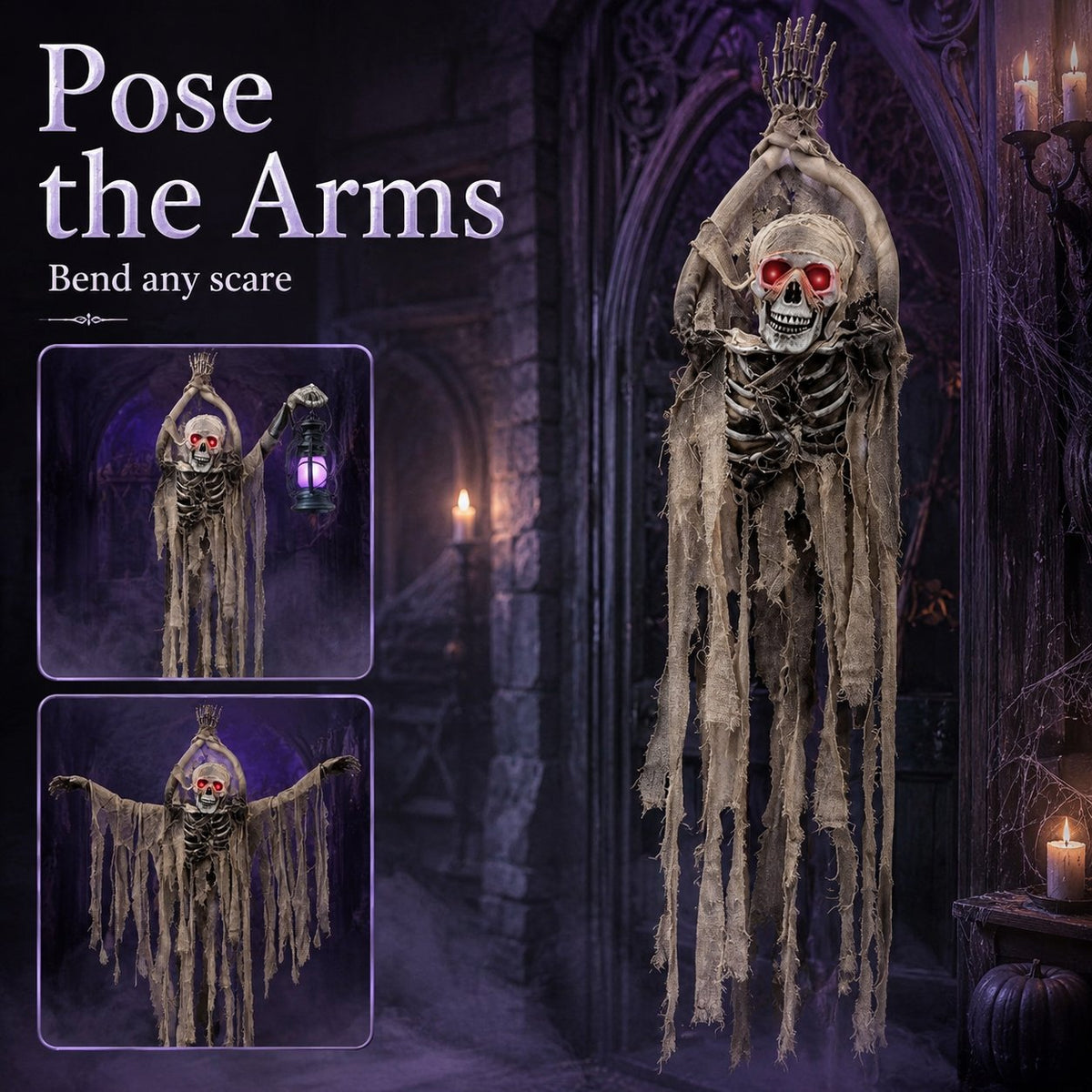 💀 Suspect Skeleton — The Sound-Activated Hanging Skeleton That Turns, Glows & Laughs