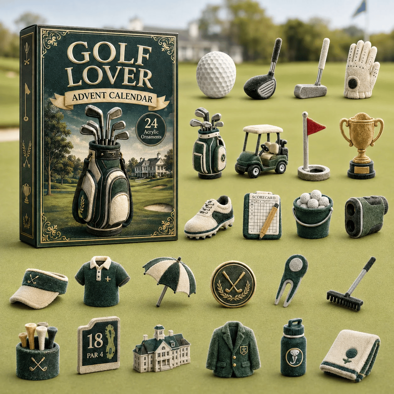 š24-Day Golf Charm Holiday Countdown šāØ