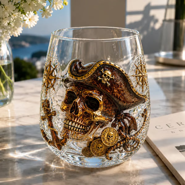 🌊Release The Kraken Pirate Glass Collection — 3-Piece Legendary Ocean Treasure Set - KRAKEN RISE GLass