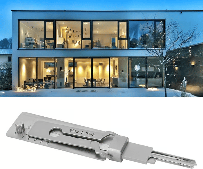 🔥HOT SALE 49% OFF⚒️Stainless Steel Master Key Decoder, SS001 Pro Lock Pick Tool for Beginners, Practical Locks for Lock Lock,Lock Pick Set（Only applicable to Flat Key Lock）