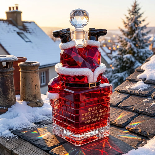 💥 Pre-order: 49% Off – Santa Stuck in the Chimney Whiskey Bottle