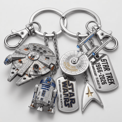 TODAY'S SPECIAL OFFER-50% OFF 🔥ST 60TH ANNIVERSARY ENTERPRISE NCC-1701 3D-METAL KEYCHAIN