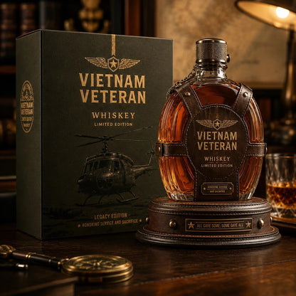 🎖️Vietnam Veteran Tribute Whiskey Decanter Gift Set–💛All Gave Some, Some Gave All