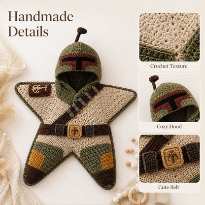 ⏳ Last Day 49% OFF – 🎅 Baby’s First Keepsake Star Outfit | One Size Fits Most Babies, Soft Knitted Santa Cocoon with Front Button Opening for Holiday Photos ✨