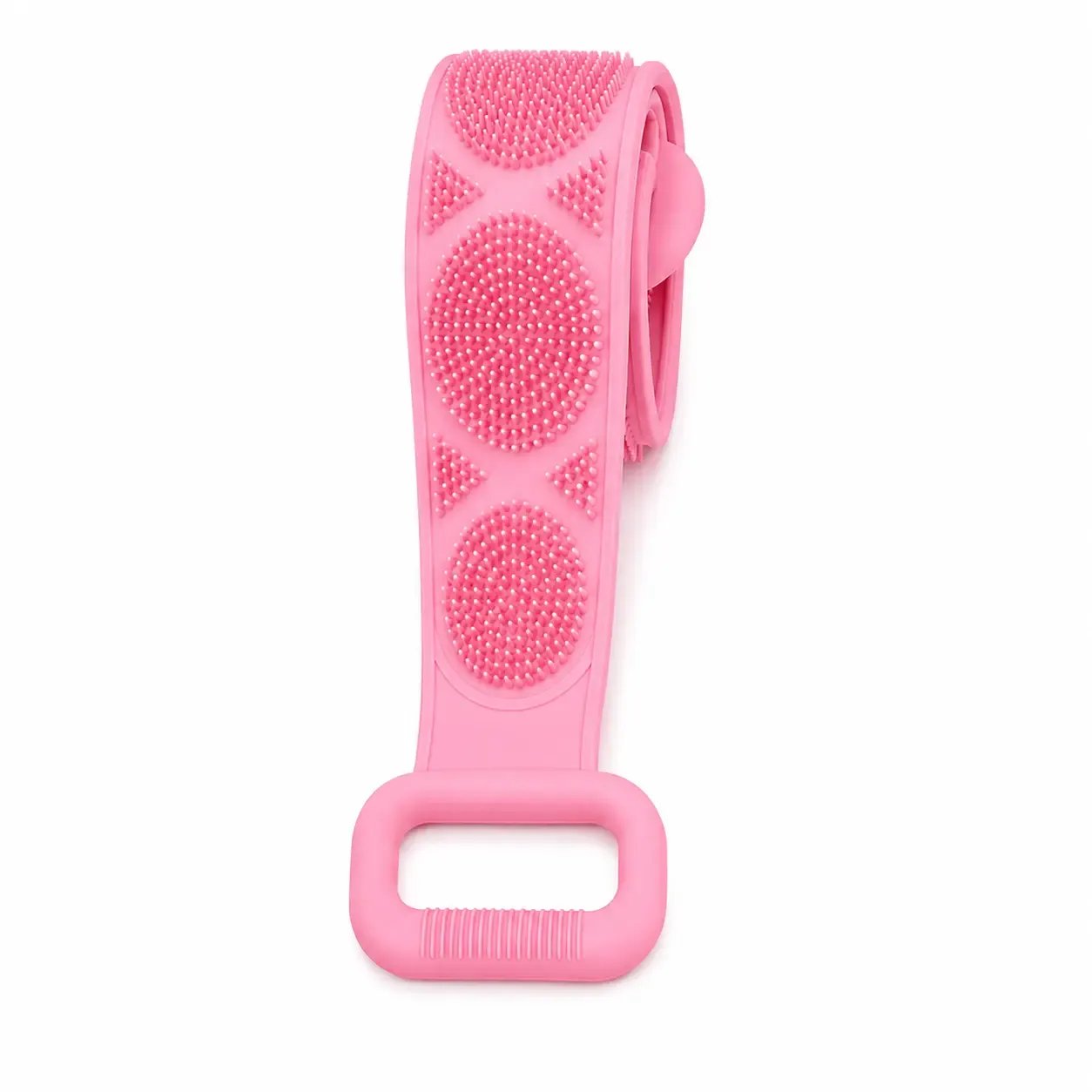 🛁 Silicone Bath Brush Back Scrubber with Handles – Double-Sided Exfoliating Shower Body Brush with Mesh Sponge for Deep Cleaning