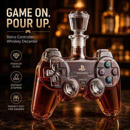 🎮 Retro Gaming Controller Whiskey Decanter – A Legendary Pour for Game Night 🥃