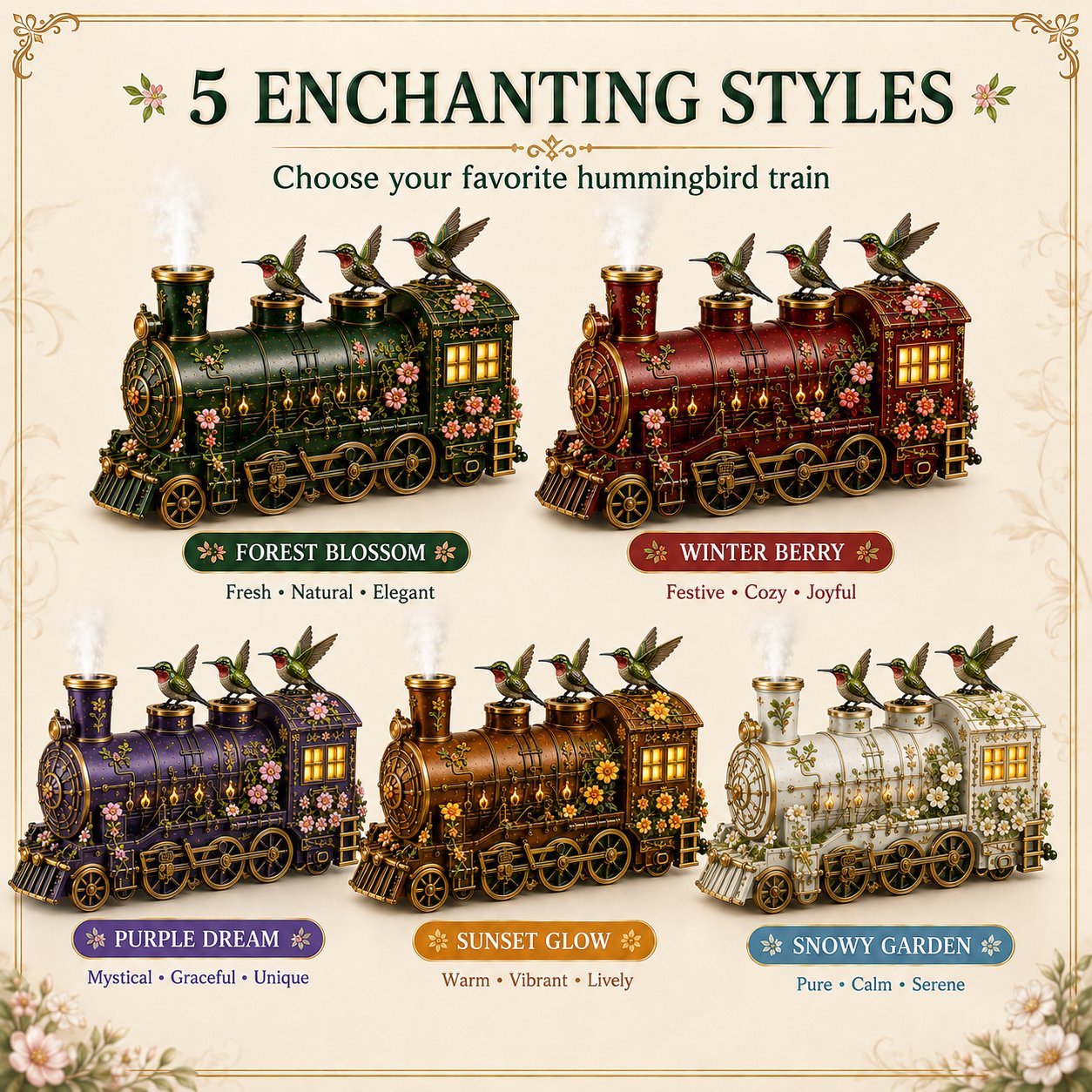 🔥Last Day 49% OFF🚂 Hummingbird Train Diffuser