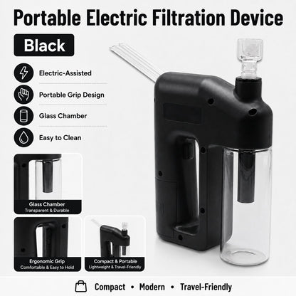 ✨ Portable Handheld Electric Filtration Device | Modern Glass Minimalist Design