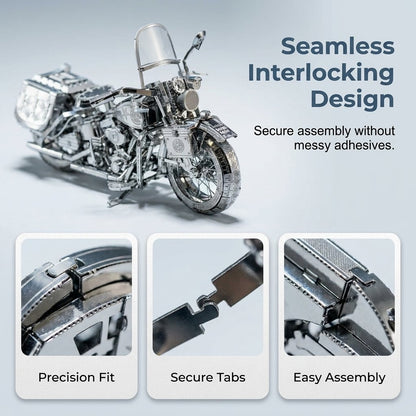 🔥HOT SALE🔥Silver Motorcycle 3D Metal Assembly Puzzle