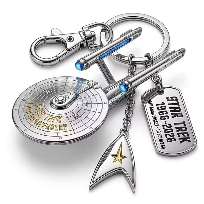 TODAY'S SPECIAL OFFER-50% OFF 🔥ST 60TH ANNIVERSARY ENTERPRISE NCC-1701 3D-METAL KEYCHAIN