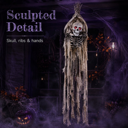 💀 Suspect Skeleton — The Sound-Activated Hanging Skeleton That Turns, Glows & Laughs