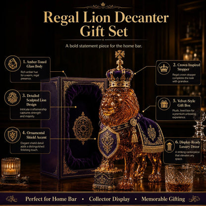 👑Crown 87th Anniversary Royal Lion Whiskey Bottle