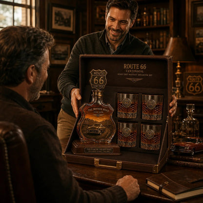 🛣️🚘Route 66 Centennial Road Trip Whiskey Decanter Set