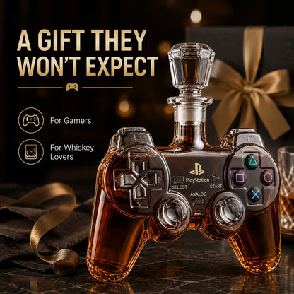 🎮 Retro Gaming Controller Whiskey Decanter – A Legendary Pour for Game Night 🥃