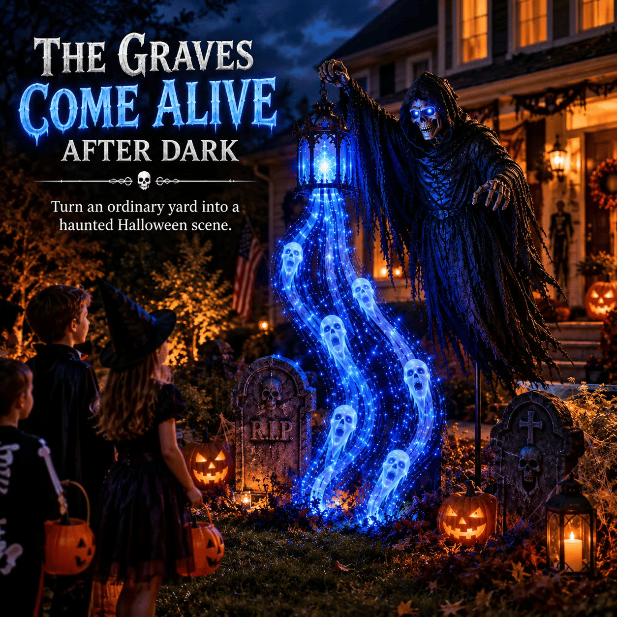 🎁 Today 49% OFF 🎁 💀 Halloween Soul Harvester Animated Garden Light