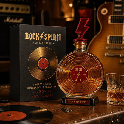⚡Rock Spirit 331⁄3 RPM Vinyl Record Whiskey Decanter – Rock Forever Collector’s Edition
