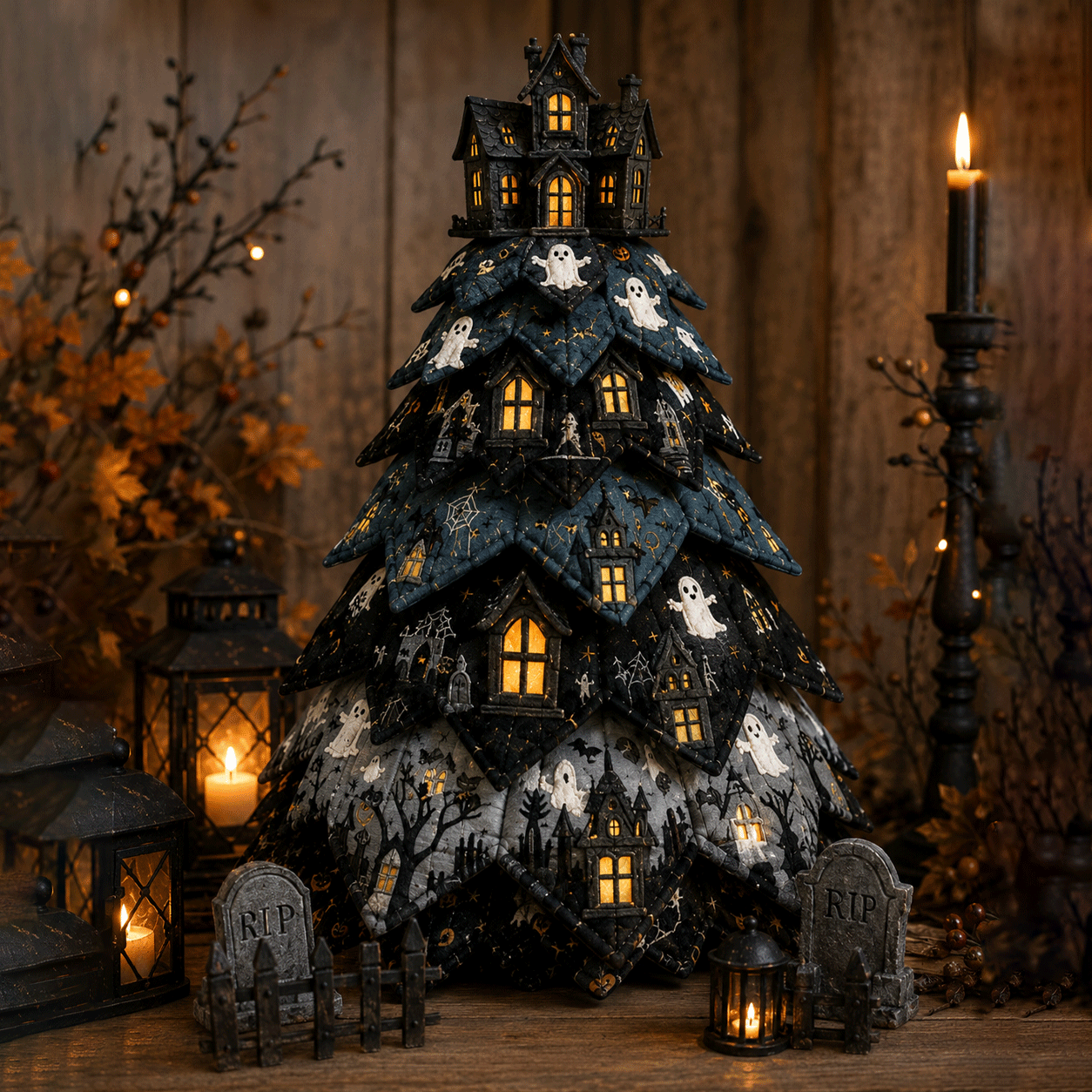 🔥Last Day 49% OFF - 🎃 DIY Halloween Quilted Fabric Tree Kit(📦Buy 2 Free Shipping)