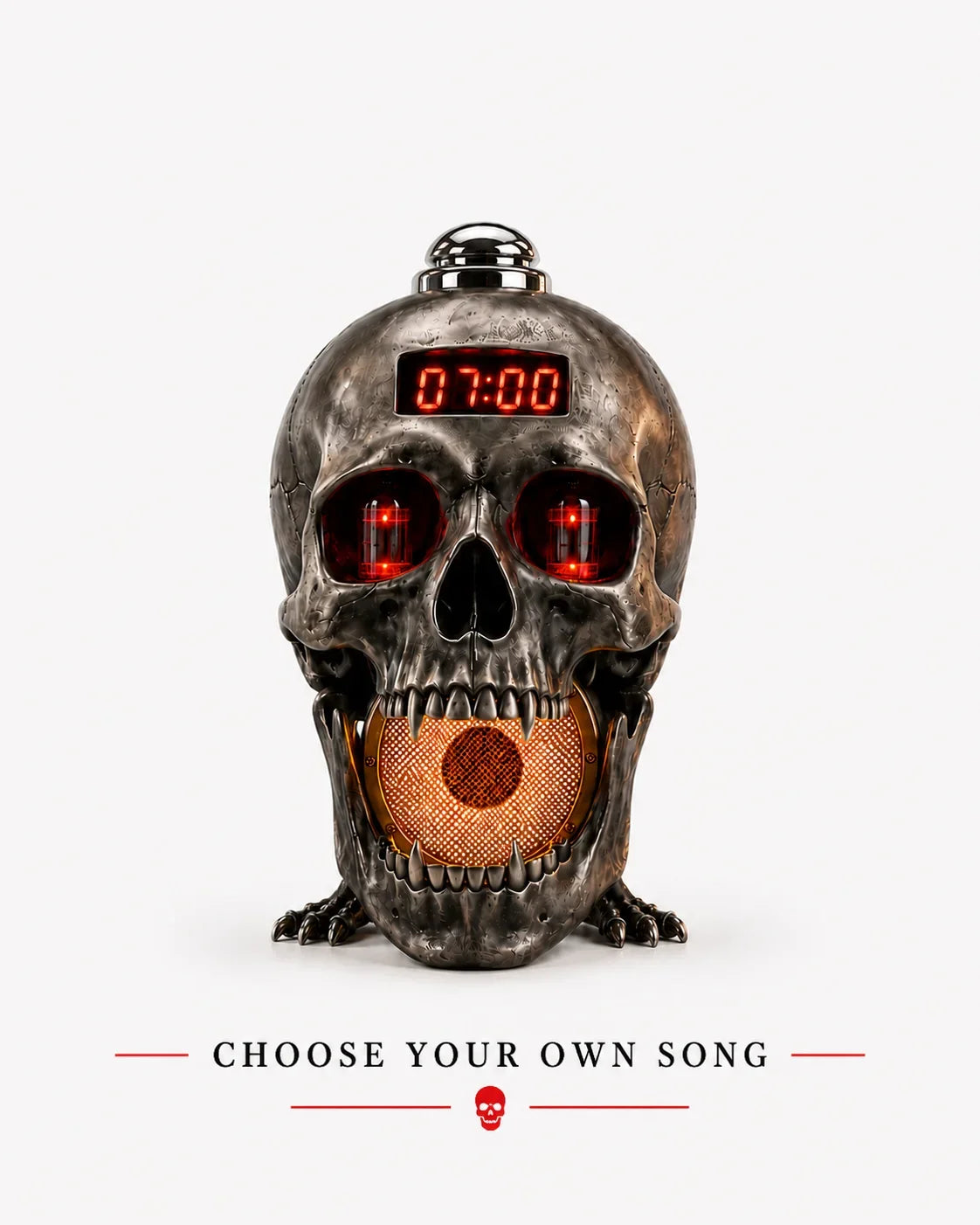 🔥 Skull Bluetooth Speaker & Digital Alarm Clock