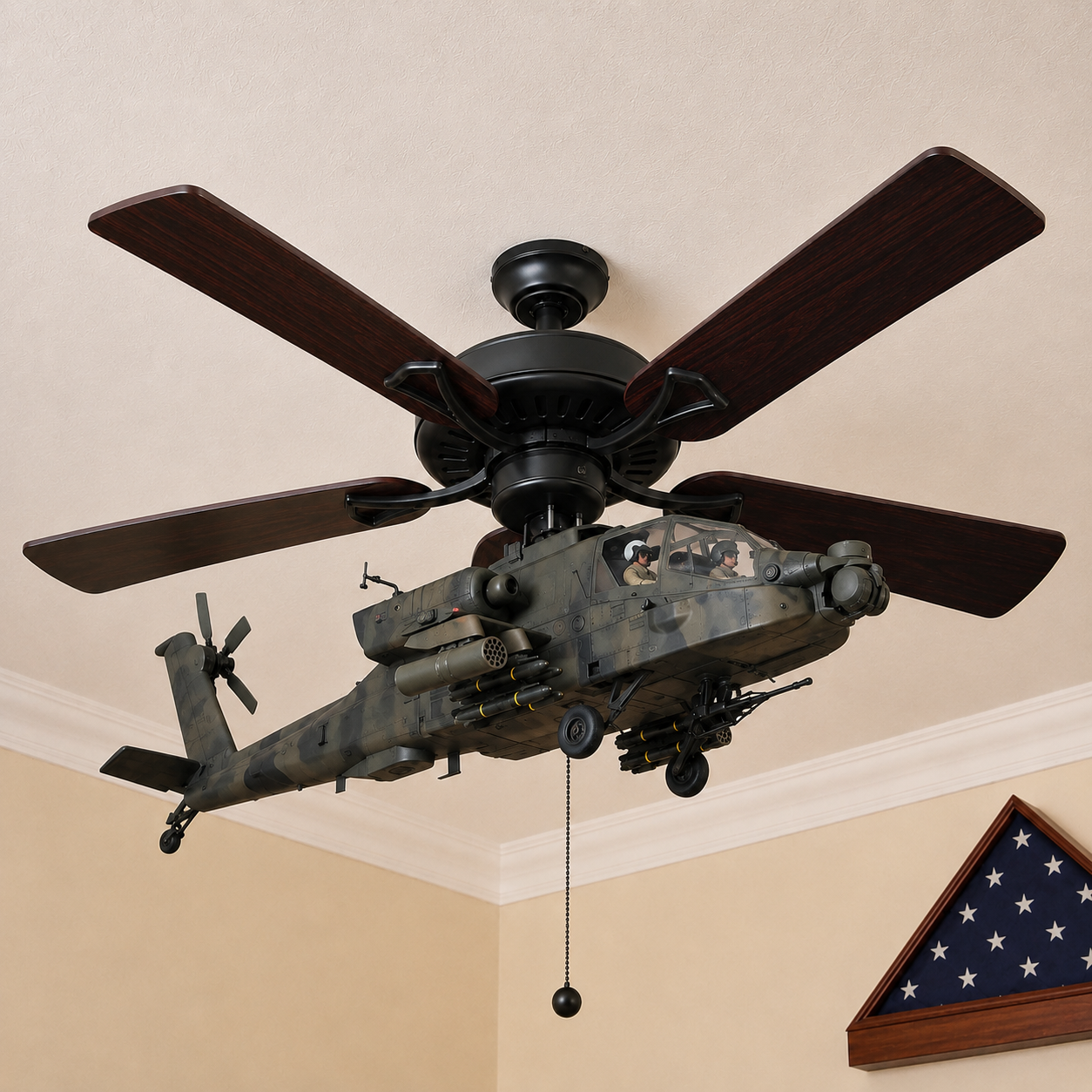 🔥 LAST DAY 50% OFF-🚁 Helicopter Ceiling Fan Decoration – Flying Aviation Display