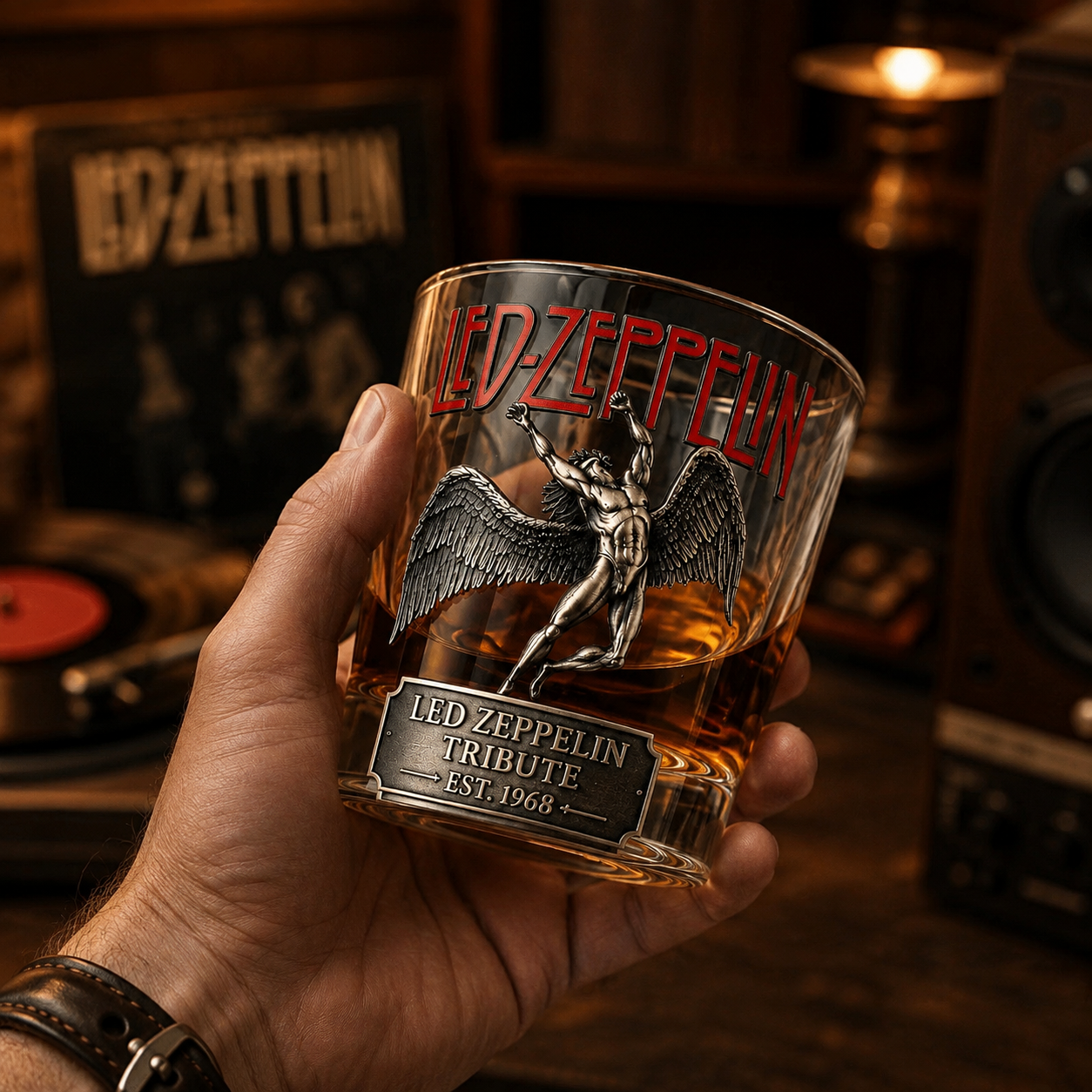 Led Zeppelin Tribute Whiskey Glass