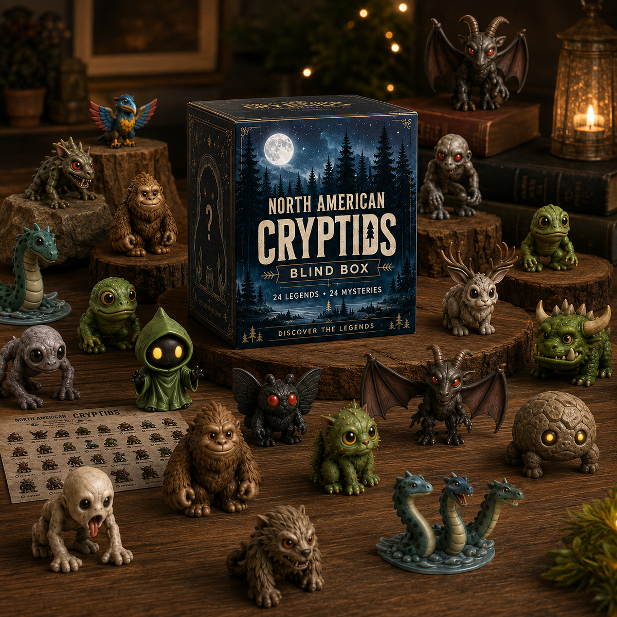 👁️North American Cryptids Blind Box – Complete 24-Piece Collection • 24 Legends • 24 Mysteries👹
