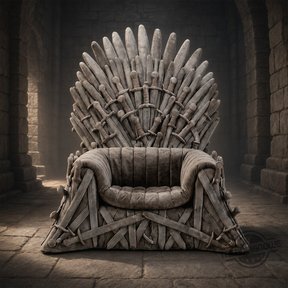 ⚔️ Medieval Sword Throne Plush Pet Bed | Dog & Cat Comfortable Rest Seat