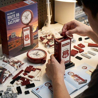 Route 66 100th Anniversary Vintage Gas Pump Building Set