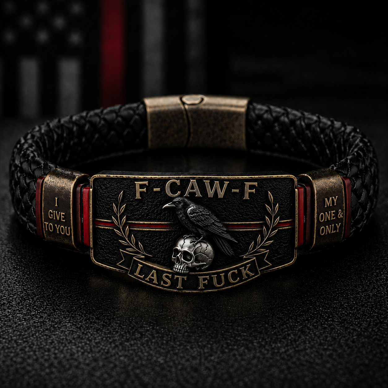 🏆Last Day Promo: 49% OFF -💀 F-CAW-F “Last F***” Dark Humor Bracelet🖤