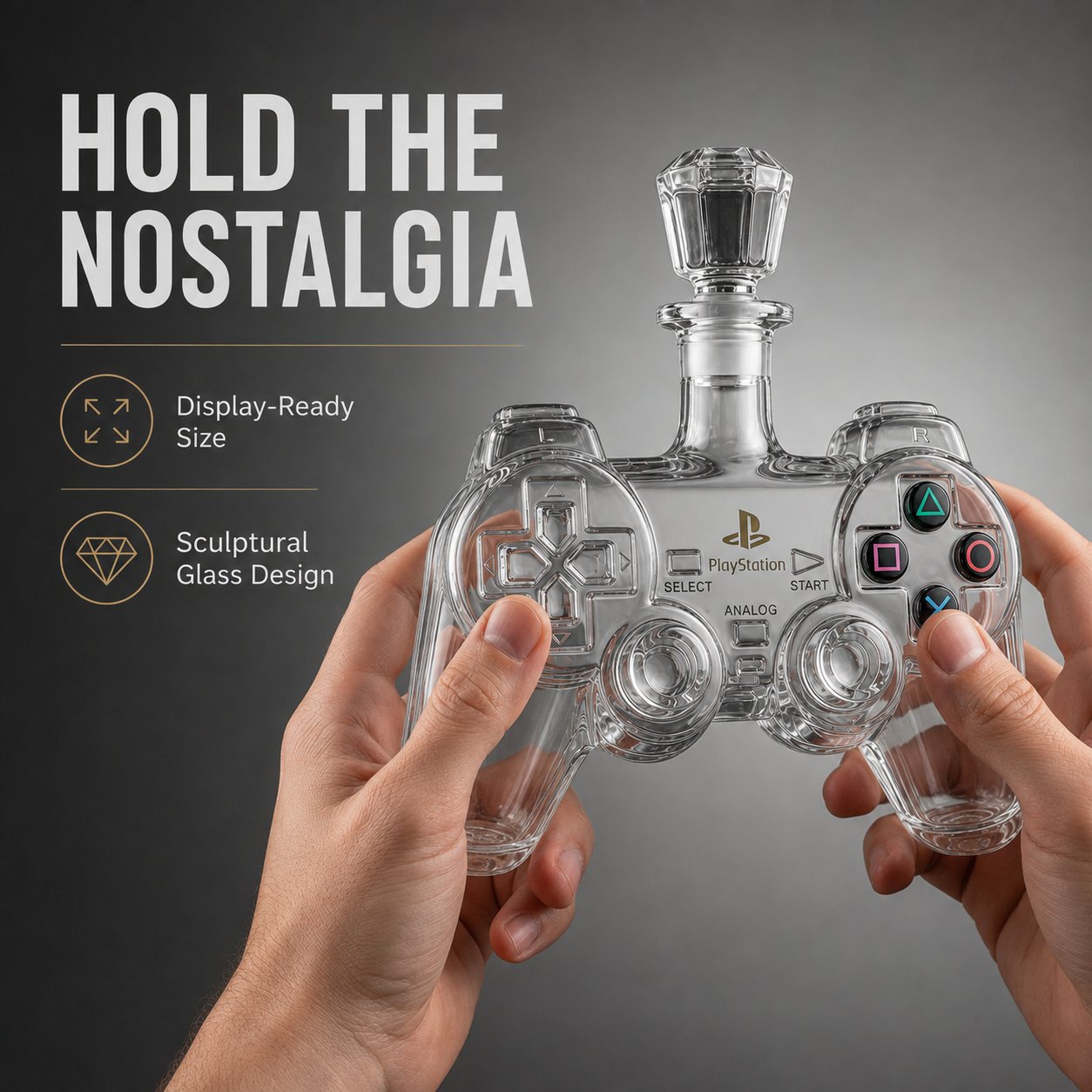🎮 Retro Gaming Controller Whiskey Decanter – A Legendary Pour for Game Night 🥃