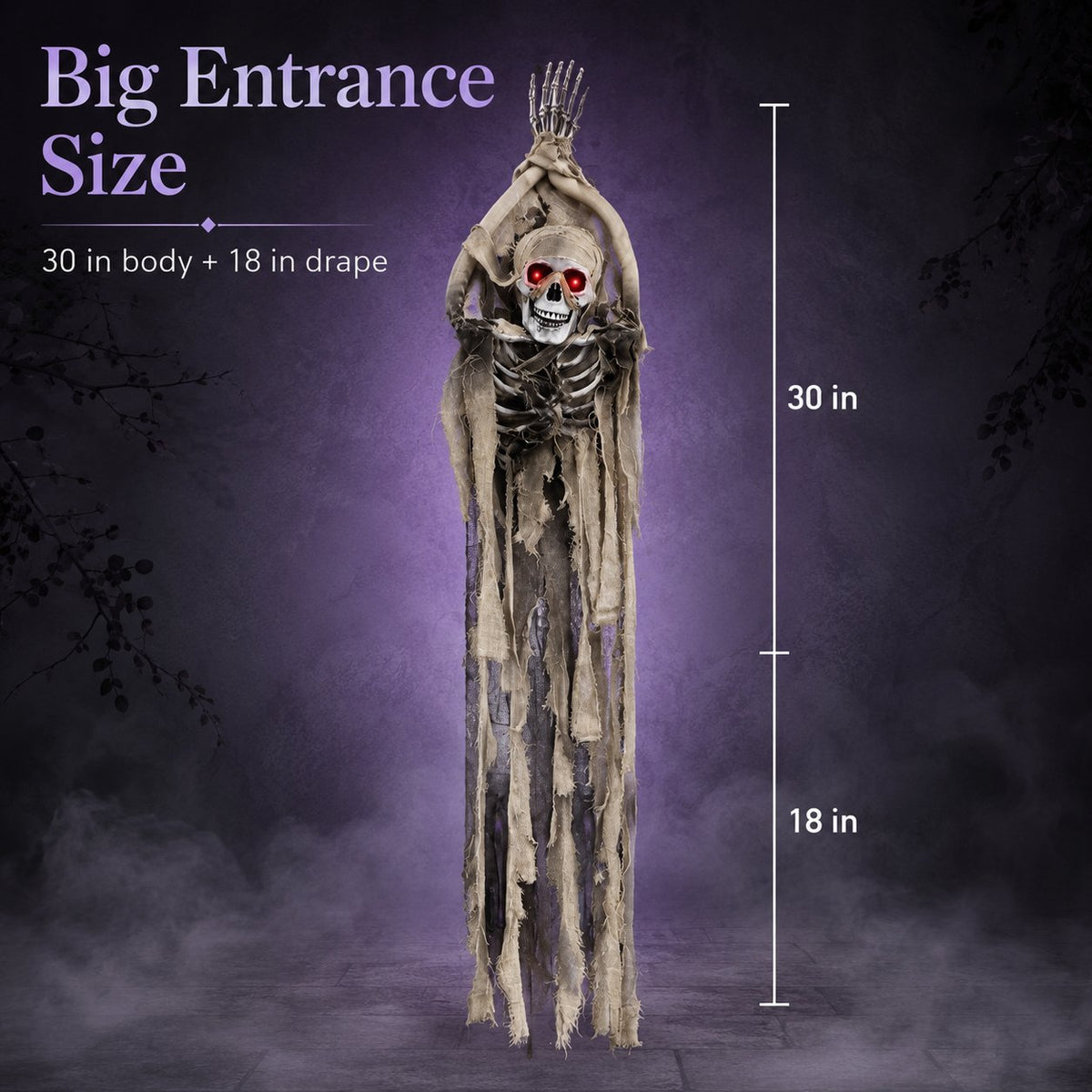 💀 Suspect Skeleton — The Sound-Activated Hanging Skeleton That Turns, Glows & Laughs