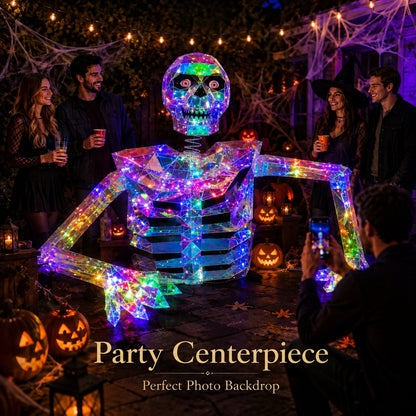 💀✨ Giant Crystal Glow Skeleton Halloween Decoration – Create an Epic Spooky Display