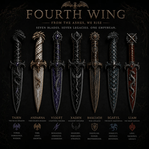 🐉 Official Fourth Wing Dagger Set