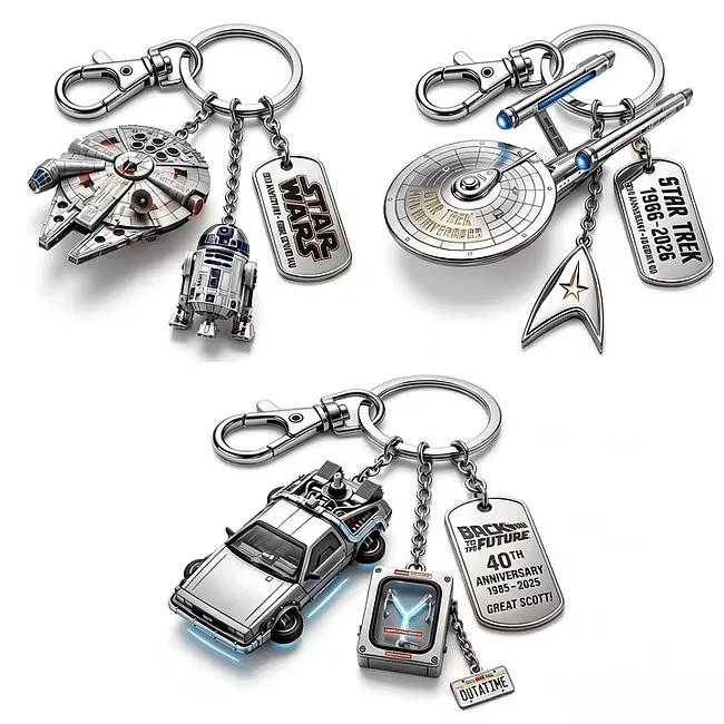 TODAY'S SPECIAL OFFER-50% OFF 🔥ST 60TH ANNIVERSARY ENTERPRISE NCC-1701 3D-METAL KEYCHAIN